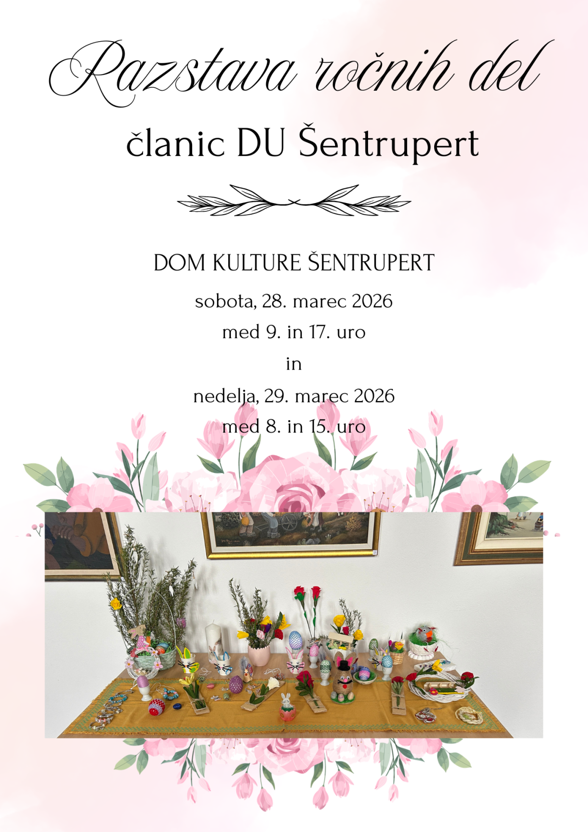 Razstava ročnih del članic DU Šentrupert